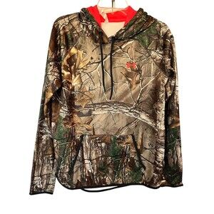 Under Armour Women RealTree Xtra Camouflage Camo Pullover Hoodie Sz M Loose fit